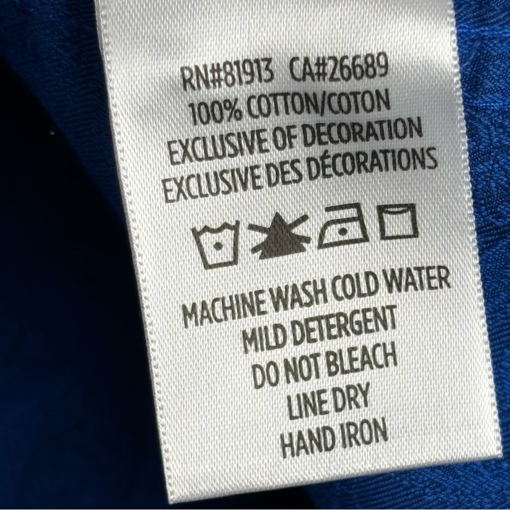 Robert Graham Shirt Men 3XL Blue Paisley Button Up Classic Flip Cuff Business - Picture 9 of 12